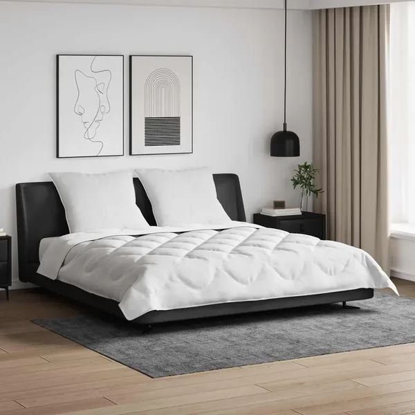 Couette avec oreiller 3 pcs Blanc Microfibre