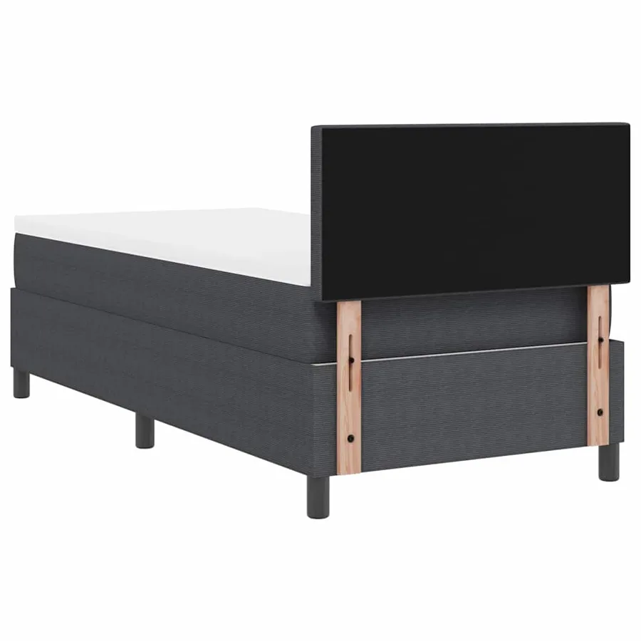 Lit à ressort LED Gris foncé et blanc 90 x 190 cm - 10