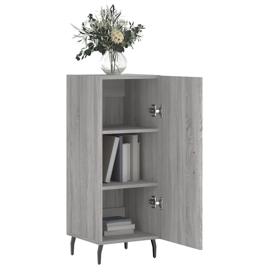Buffet Sonoma gris 34,5x34x90 cm Bois d'ingénierie - 4