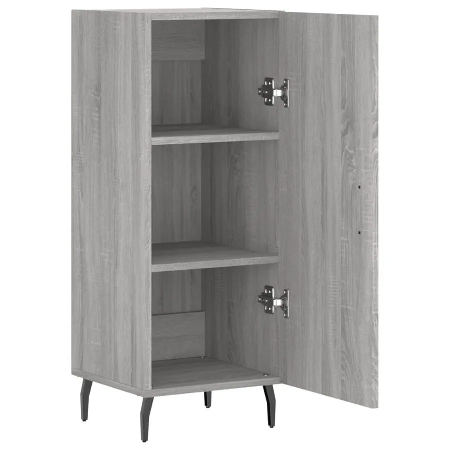 Buffet Sonoma gris 34,5x34x90 cm Bois d'ingénierie - 5