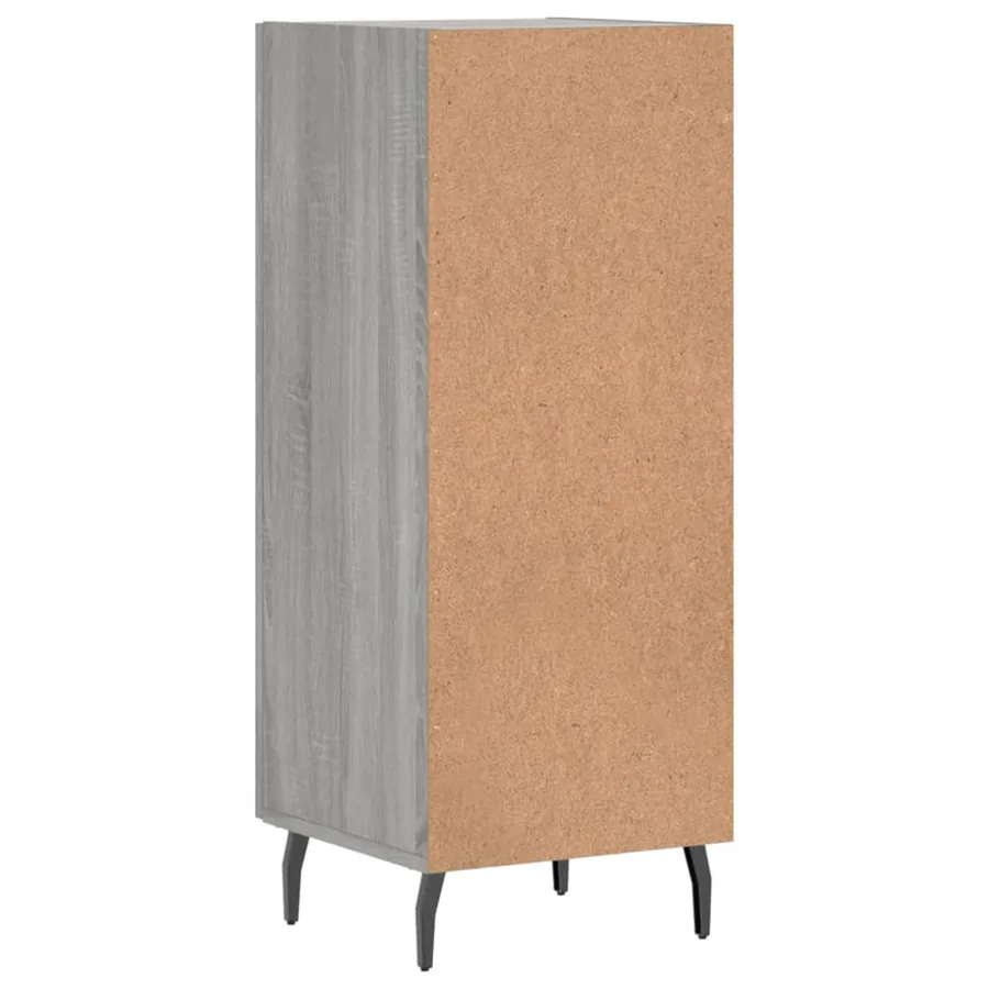 Buffet Sonoma gris 34,5x34x90 cm Bois d'ingénierie - 8