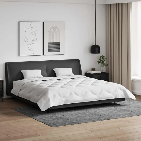 Couette avec oreiller 3 pcs Blanc Microfibre