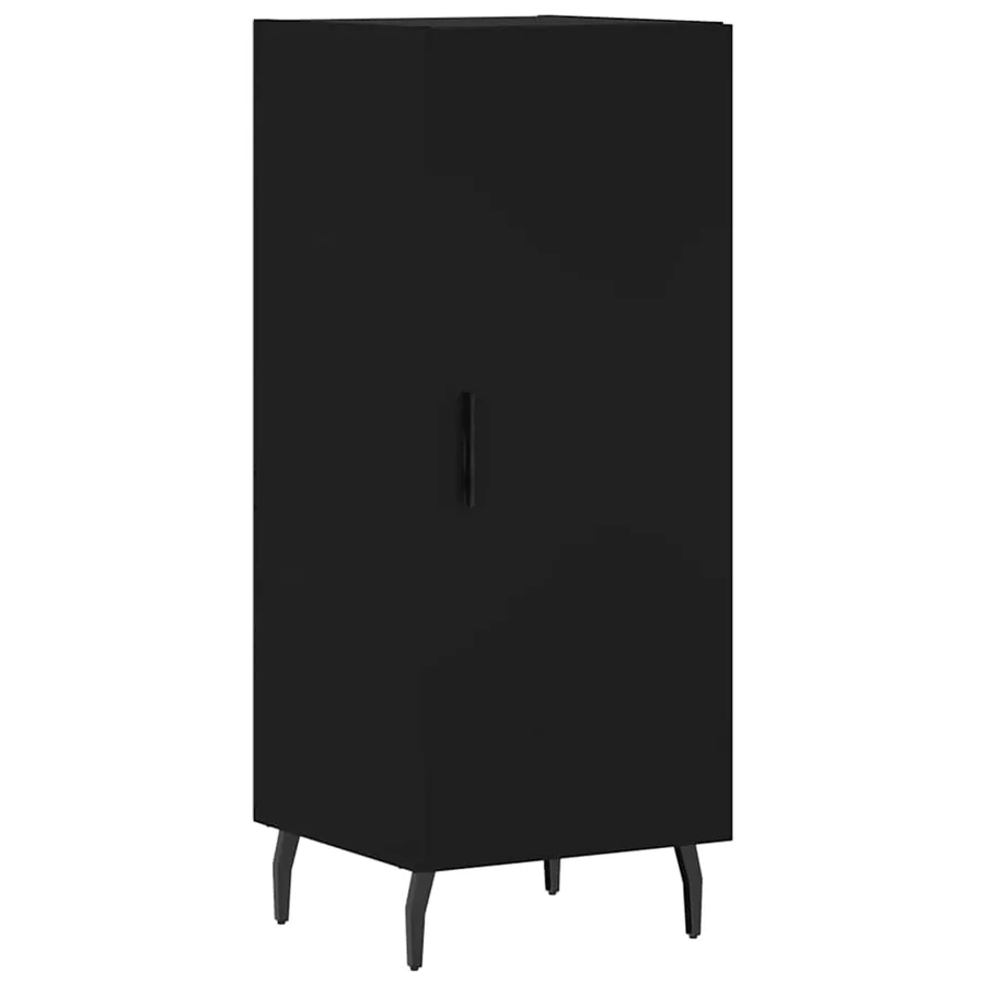 Buffet Noir 34,5x34x90 cm Bois d'ingénierie - 2
