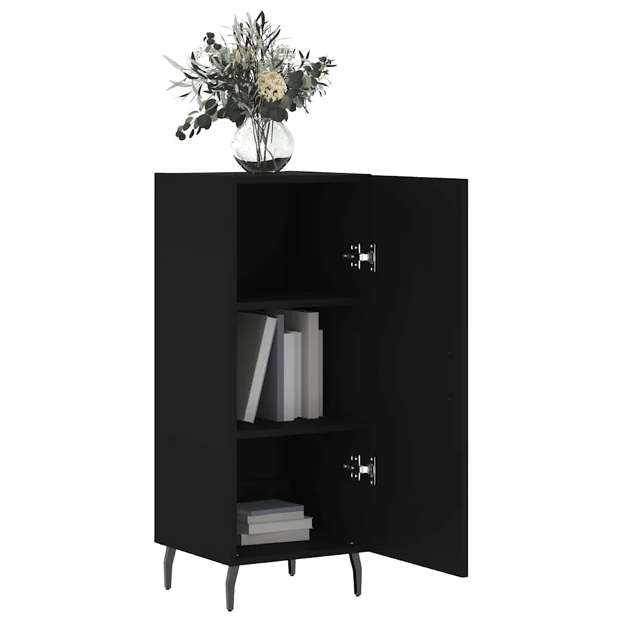 Buffet Noir 34,5x34x90 cm Bois d'ingénierie - 4