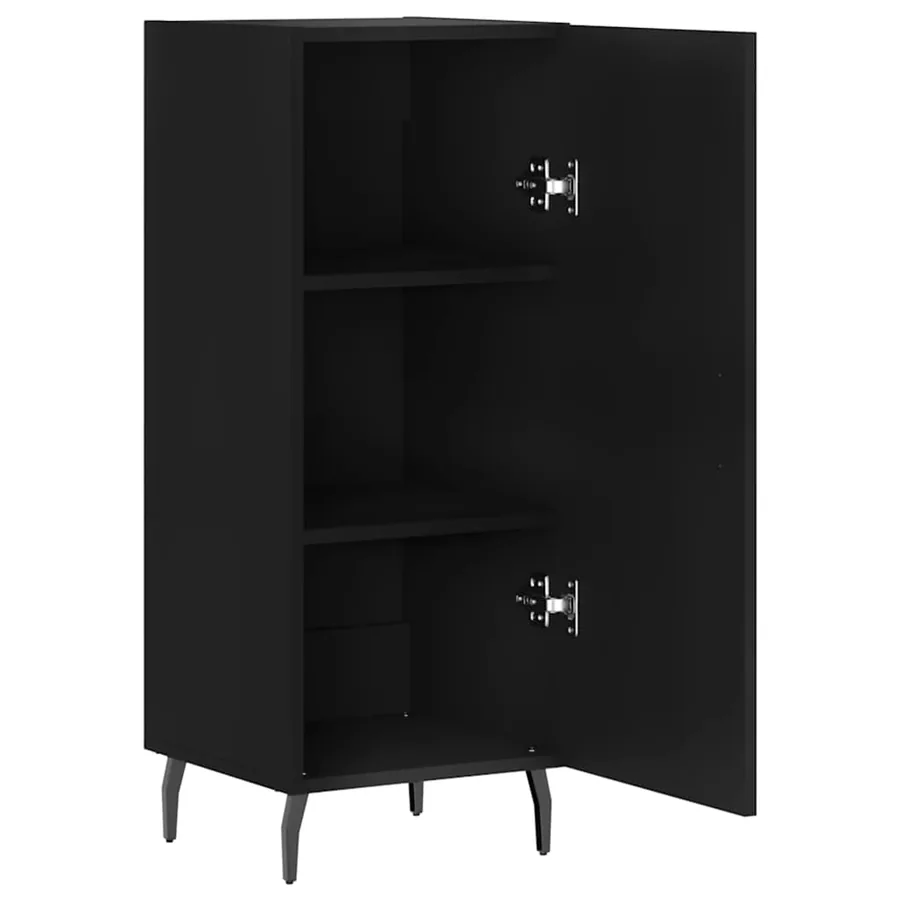 Buffet Noir 34,5x34x90 cm Bois d'ingénierie - 5