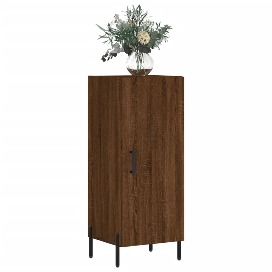 Buffet Chêne marron 34,5x34x90 cm Bois d'ingénierie - 3