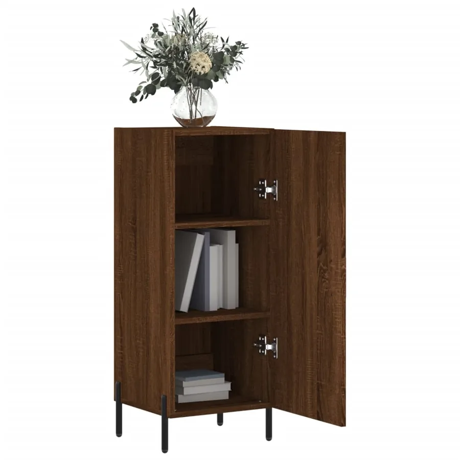 Buffet Chêne marron 34,5x34x90 cm Bois d'ingénierie - 4