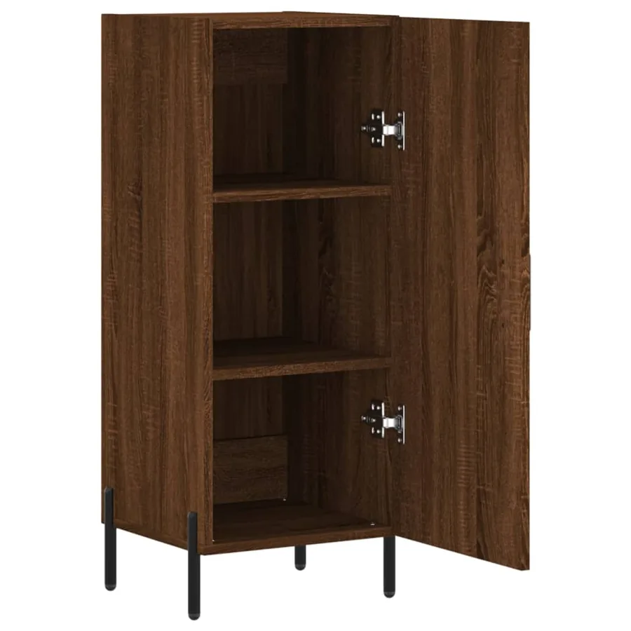 Buffet Chêne marron 34,5x34x90 cm Bois d'ingénierie - 5