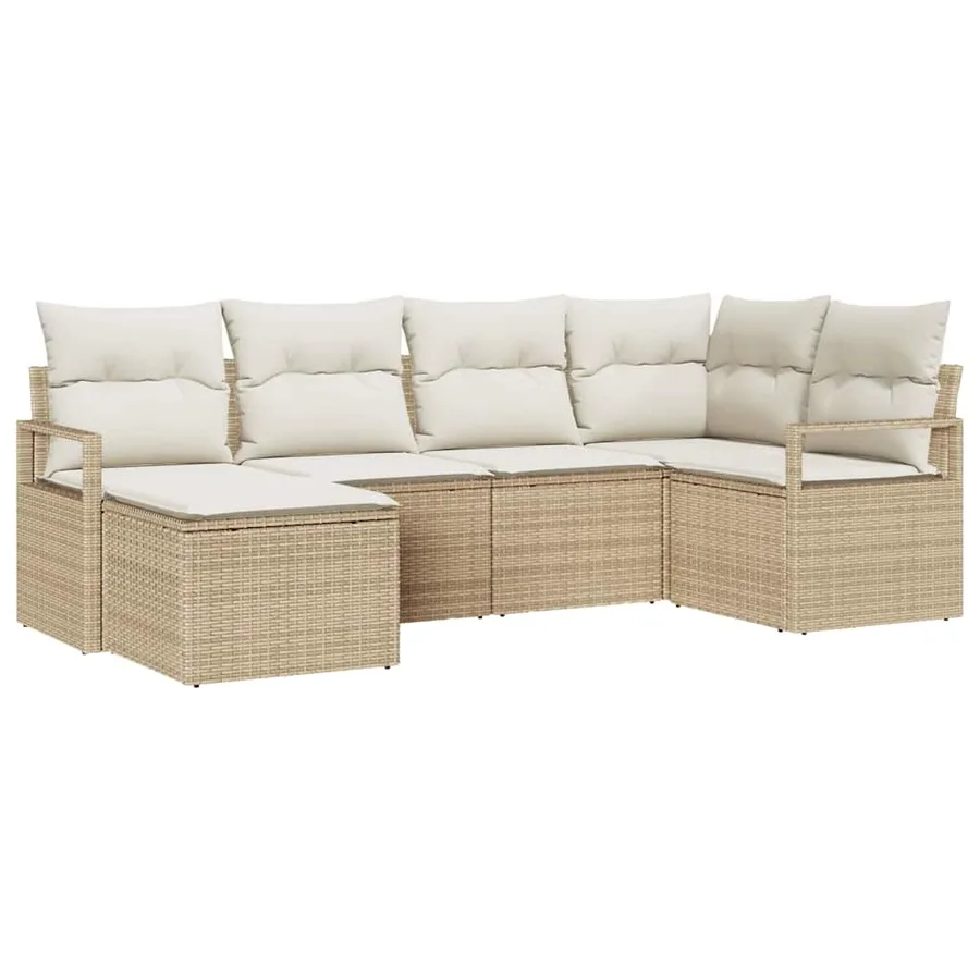 Ensemble de Canapés 8 pcs Beige polyrotin - 2