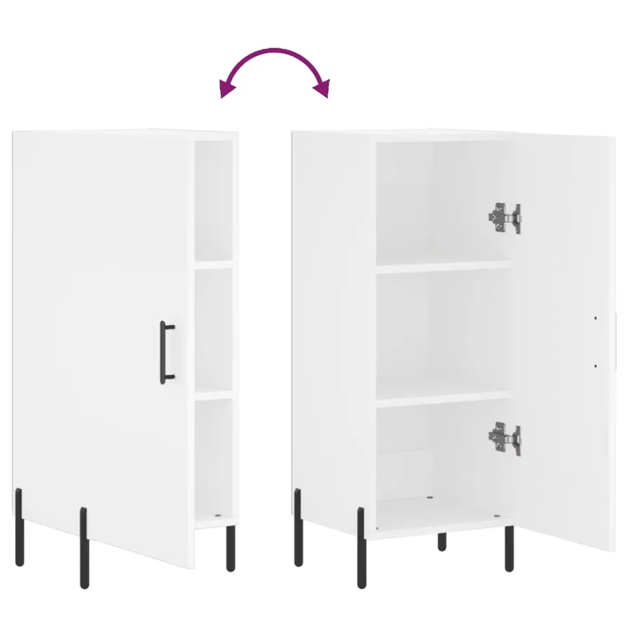 Buffet blanc 34,5x34x90 cm bois d'ingénierie - 9
