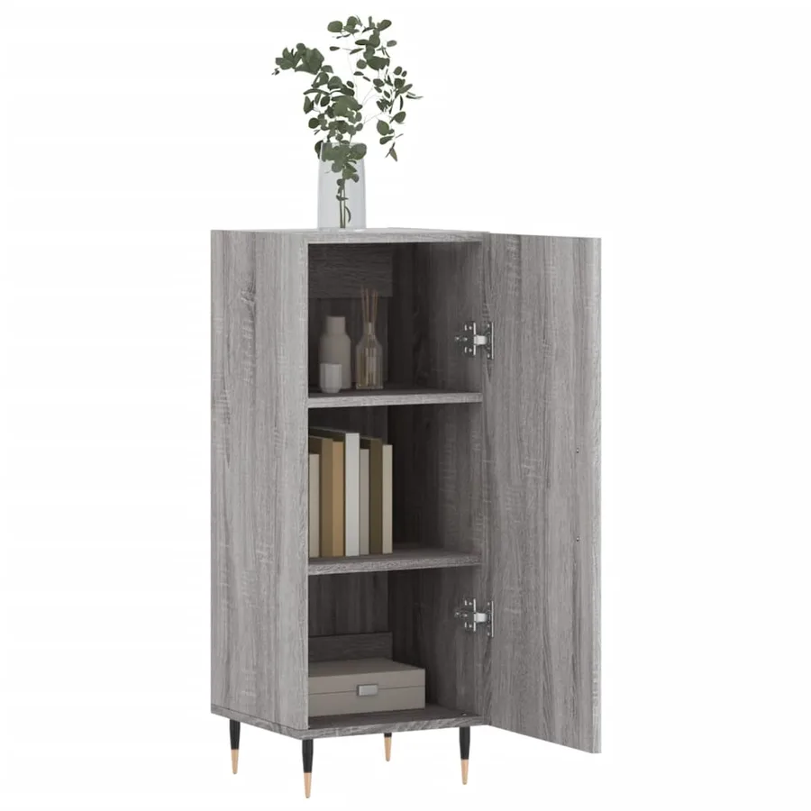 Buffet Sonoma gris 34,5x34x90 cm Bois d'ingénierie - 4