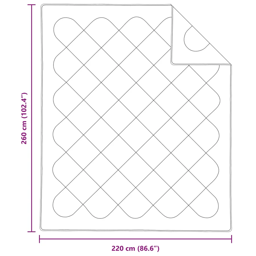Couette avec oreiller 3 pcs Blanc Microfibre - 8