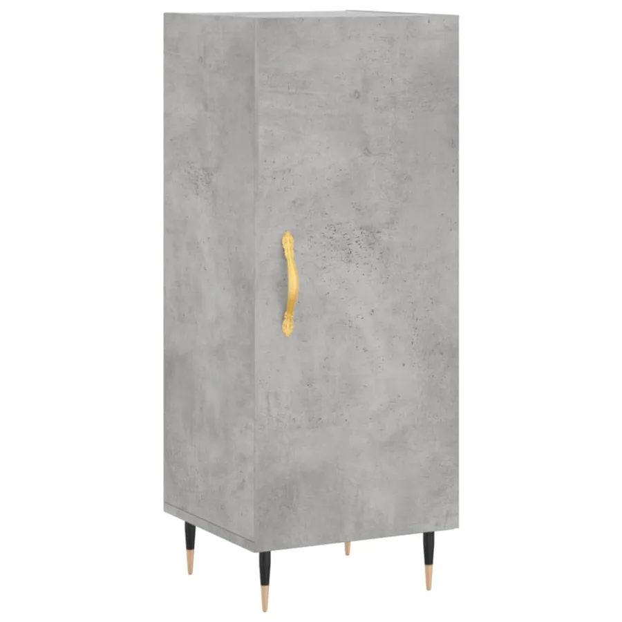Buffet Gris béton 34,5x34x90 cm Bois d'ingénierie - 2