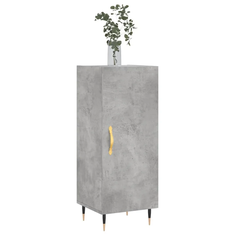 Buffet Gris béton 34,5x34x90 cm Bois d'ingénierie - 3