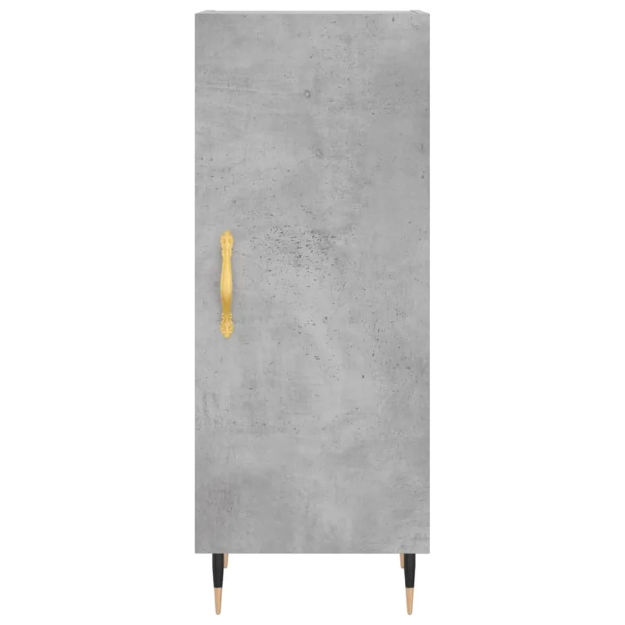 Buffet Gris béton 34,5x34x90 cm Bois d'ingénierie - 6