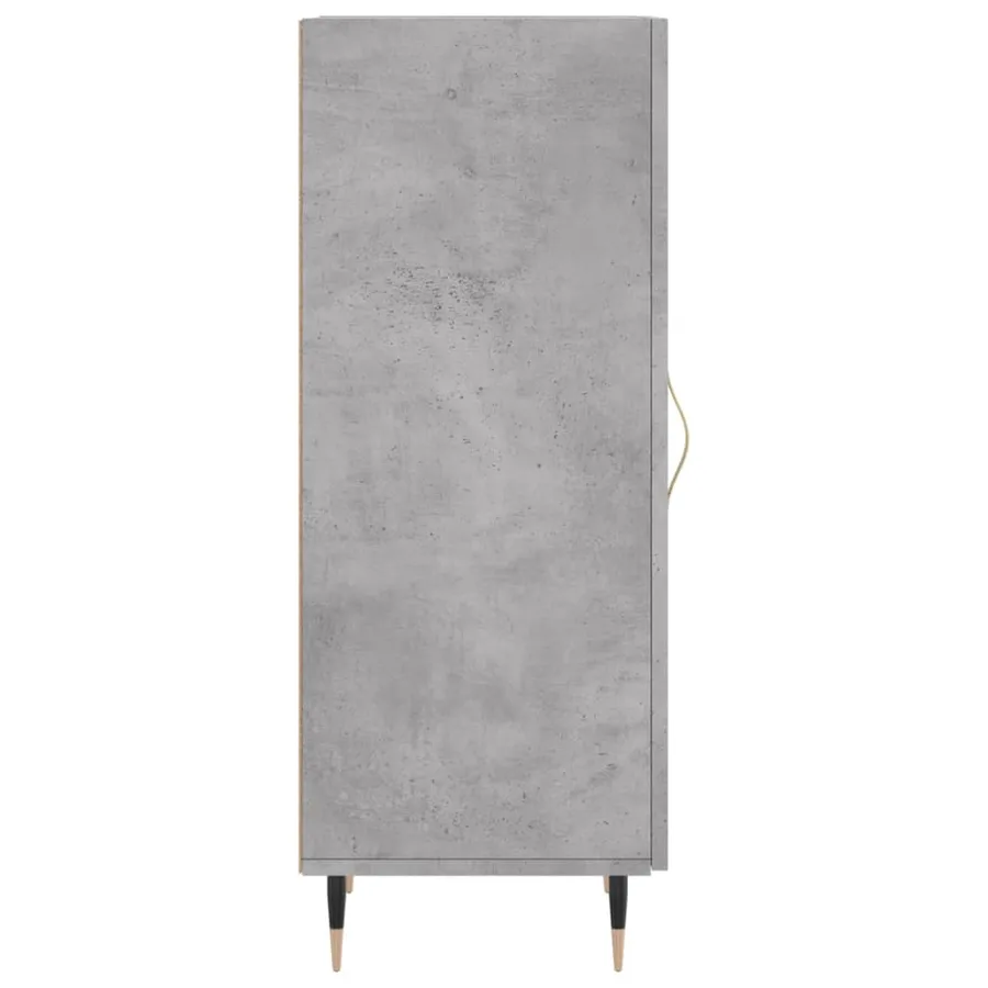 Buffet Gris béton 34,5x34x90 cm Bois d'ingénierie - 7