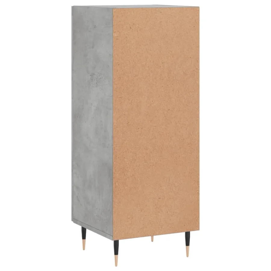 Buffet Gris béton 34,5x34x90 cm Bois d'ingénierie - 8