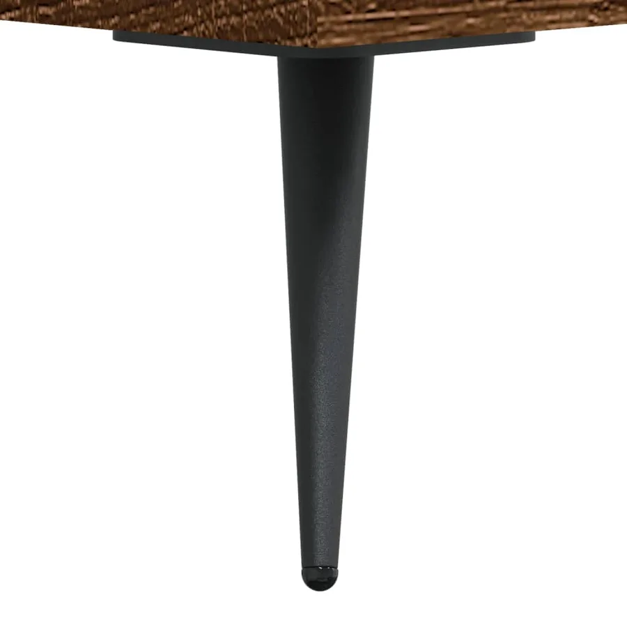 Buffet Chêne marron 34,5x34x90 cm Bois d'ingénierie - 11