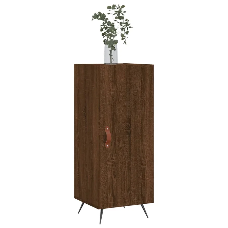 Buffet Chêne marron 34,5x34x90 cm Bois d'ingénierie - 3