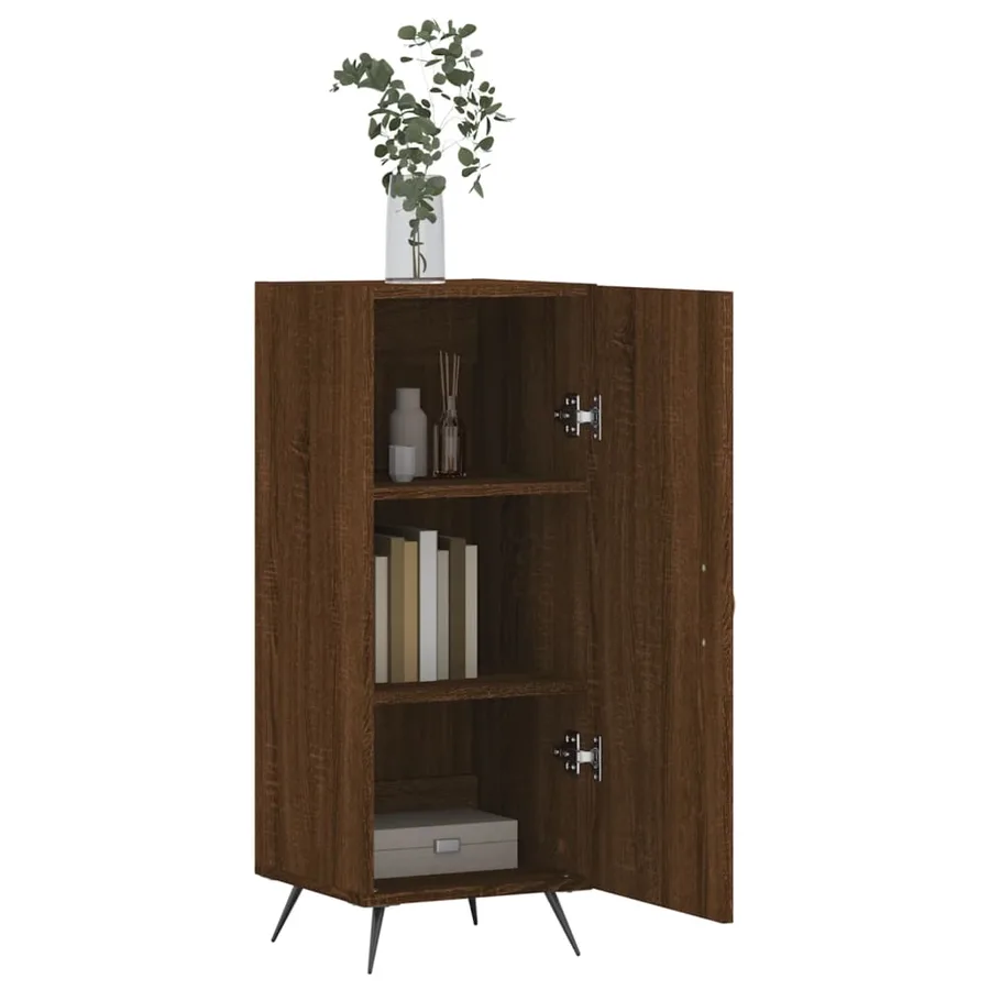 Buffet Chêne marron 34,5x34x90 cm Bois d'ingénierie - 4