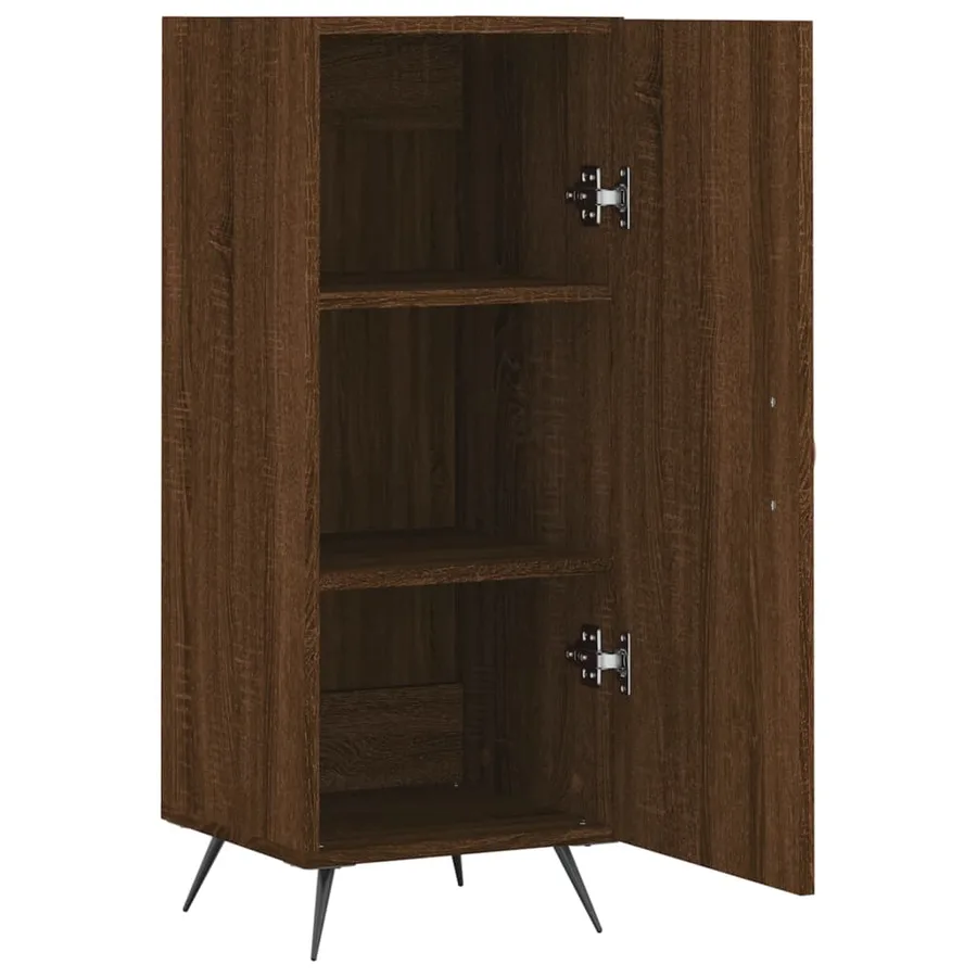 Buffet Chêne marron 34,5x34x90 cm Bois d'ingénierie - 5
