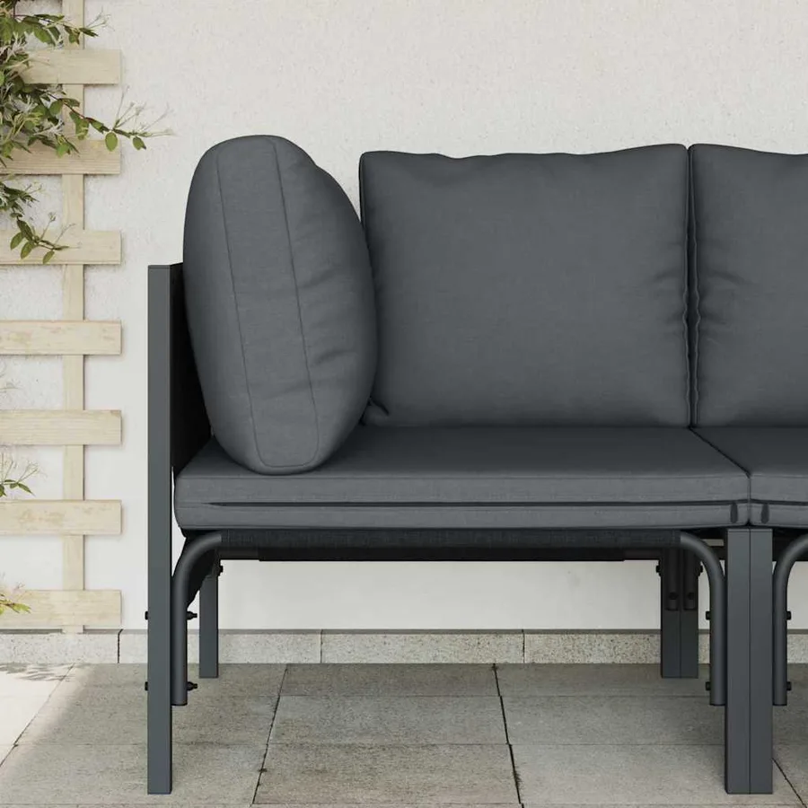Mobilier de jardin Anthracite 80 x 80 x 71 cm Acier - 3