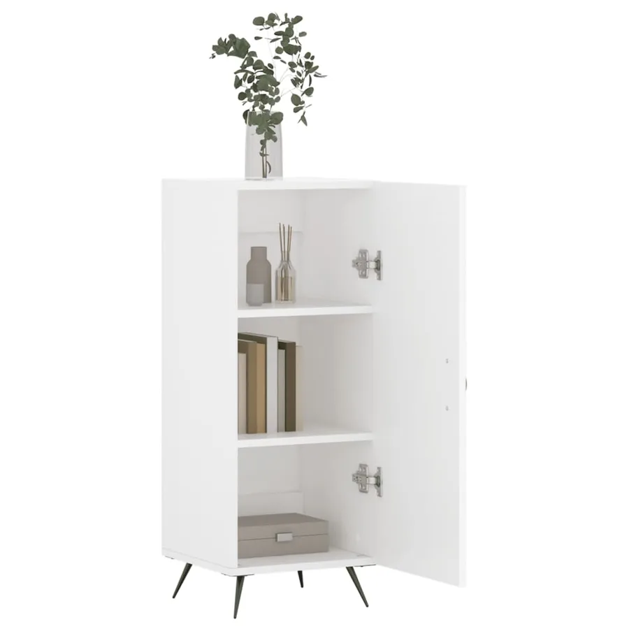 Buffet blanc 34,5x34x90 cm bois d'ingénierie - 4
