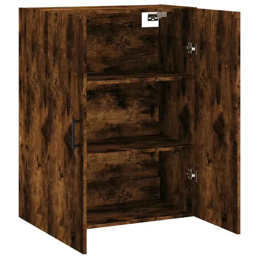 Armoire murale chêne fumé 69,5x34x90 cm - 6