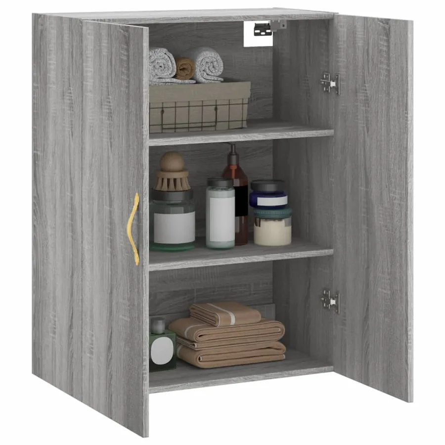 Armoire murale sonoma gris 69,5x34x90 cm - 5