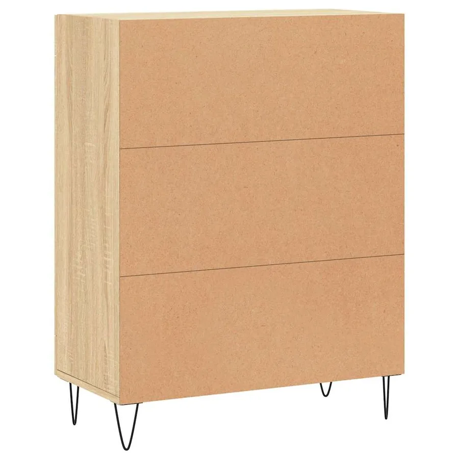 Buffet chêne sonoma 69,5x34x90 cm bois d'ingénierie - 7