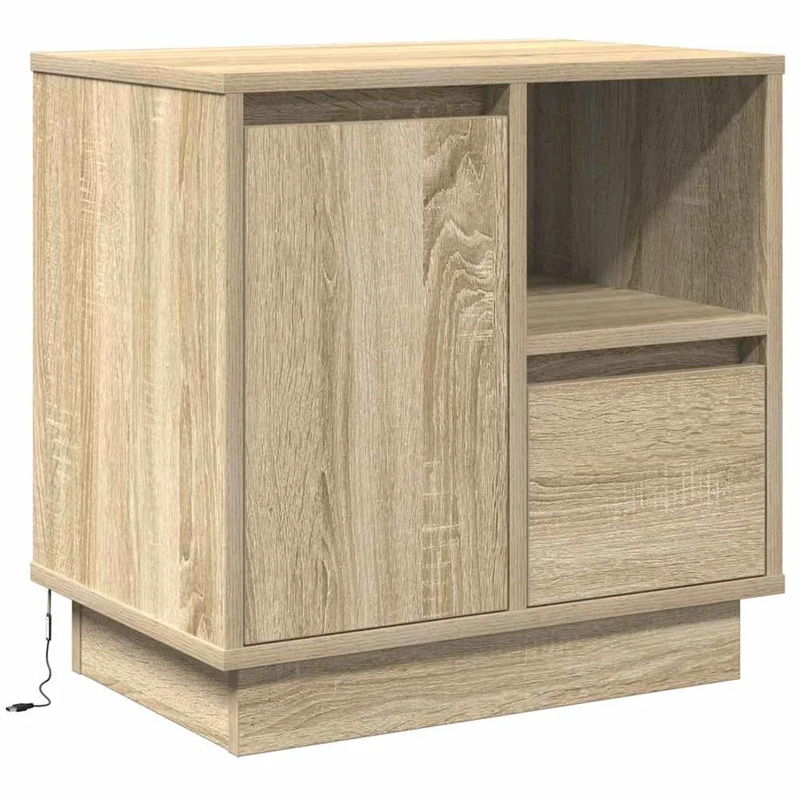 Cabinet de chevet 2 pcs Chêne Sonoma 50 x 34,5 x 50 cm. - 4