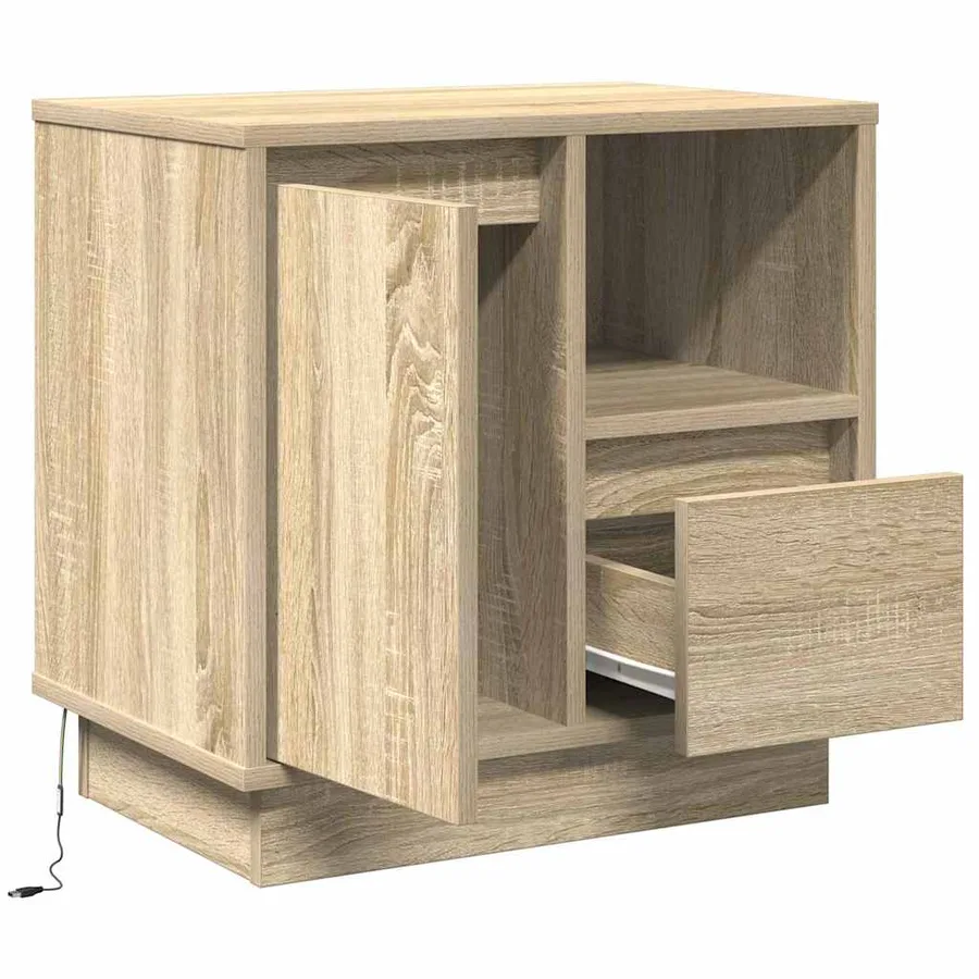 Cabinet de chevet 2 pcs Chêne Sonoma 50 x 34,5 x 50 cm. - 5