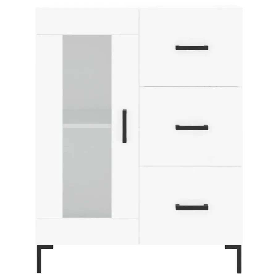 Buffet blanc 69,5x34x90 cm bois d'ingénierie - 5