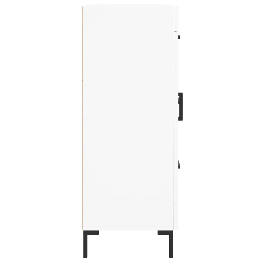 Buffet blanc 69,5x34x90 cm bois d'ingénierie - 7