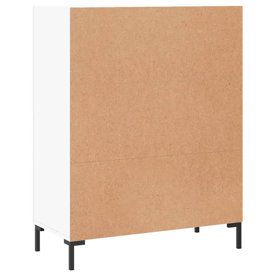 Buffet blanc 69,5x34x90 cm bois d'ingénierie - 8
