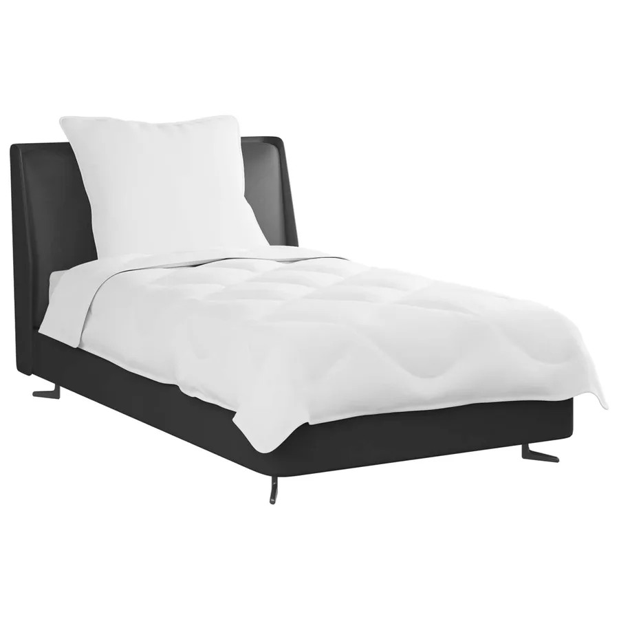 Duvet d'été simple avec oreiller 2 pcs Blanc Microfibre - 3