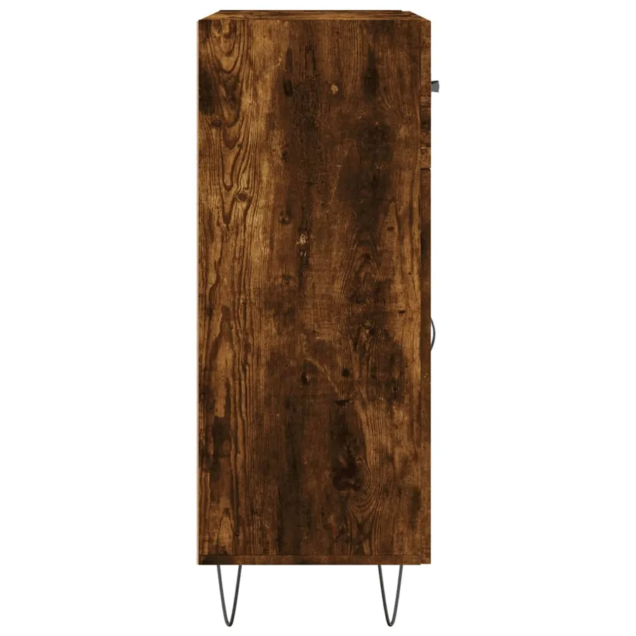 Buffet chêne fumé 69,5x34x90 cm bois d'ingénierie - 7