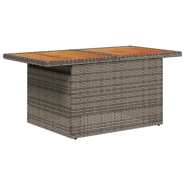 Ensemble de canapé de jardin 6 pcs Gris Poly rotin