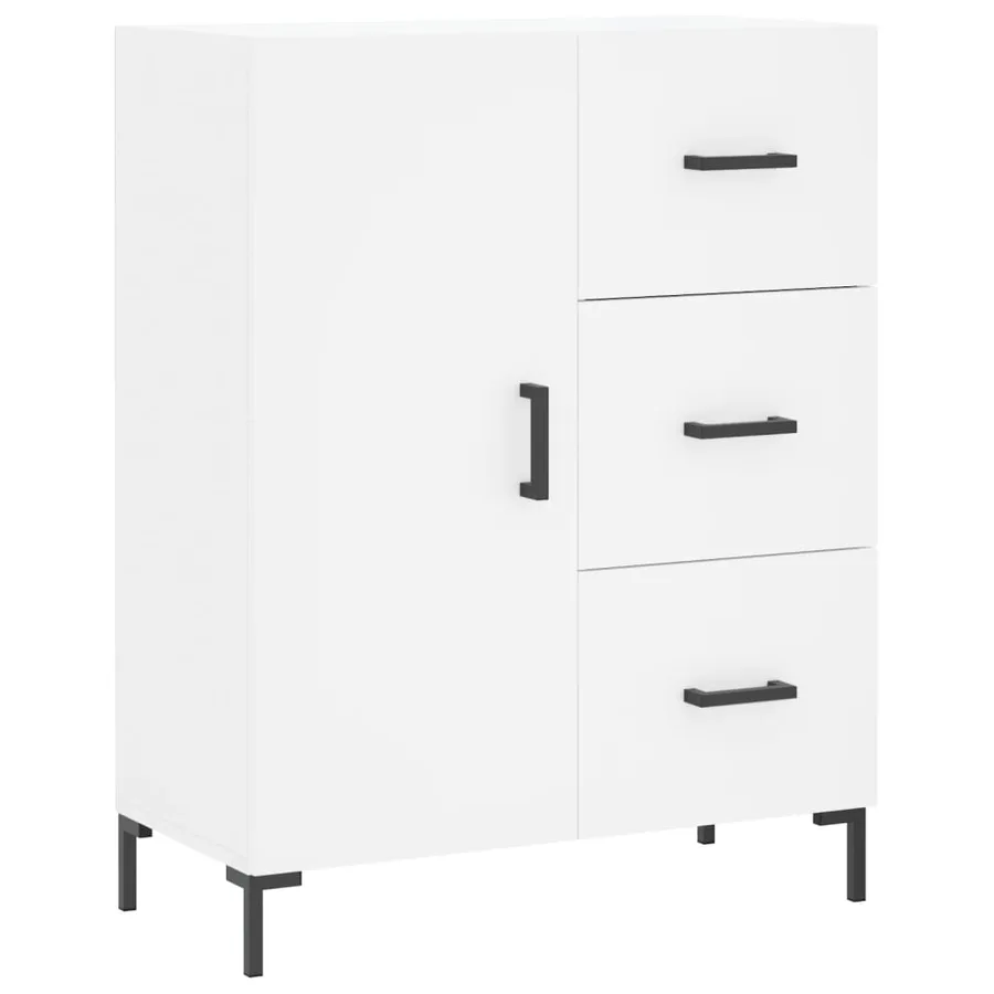 Buffet blanc 69,5x34x90 cm bois d'ingénierie - 2