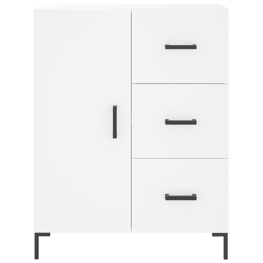 Buffet blanc 69,5x34x90 cm bois d'ingénierie - 5