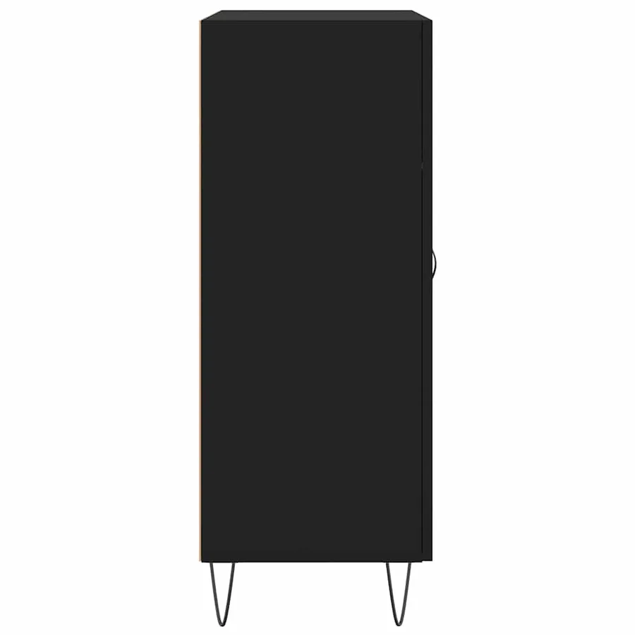 Buffet noir 69,5x34x90 cm bois d'ingénierie - 7