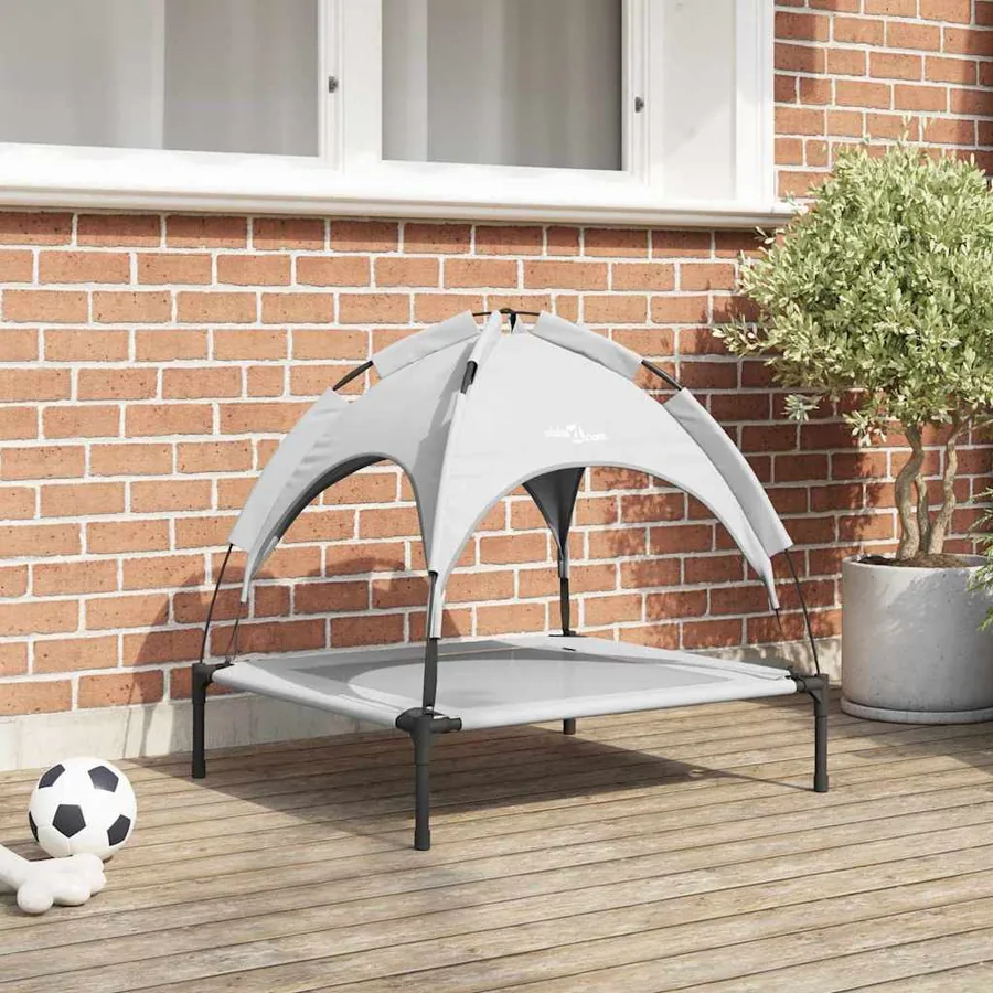Lit pour Chien Gris Argenté 71 x 64 x 71 cm Acier