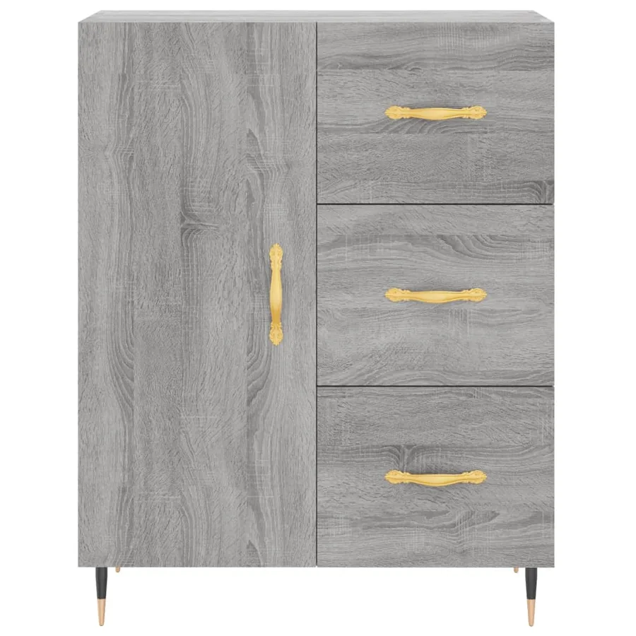 Buffet sonoma gris 69,5x34x90 cm bois d'ingénierie - 5