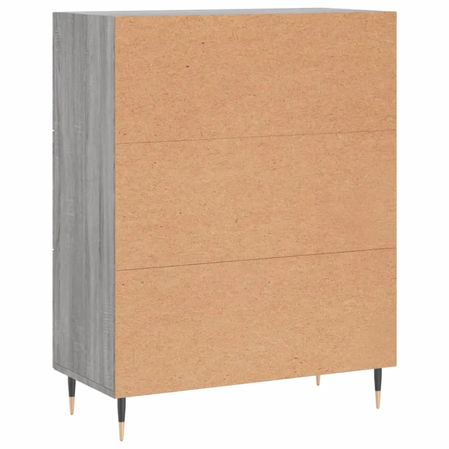 Buffet sonoma gris 69,5x34x90 cm bois d'ingénierie - 8