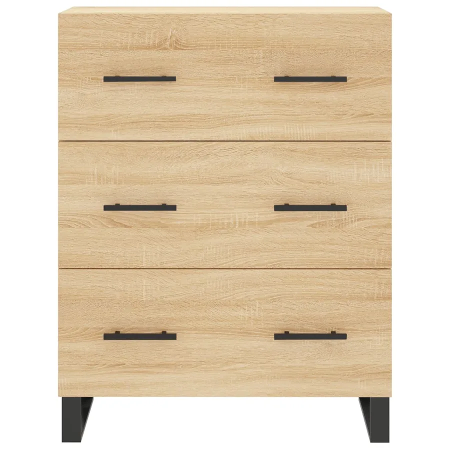 Buffet chêne sonoma 69,5x34x90 cm bois d'ingénierie - 5