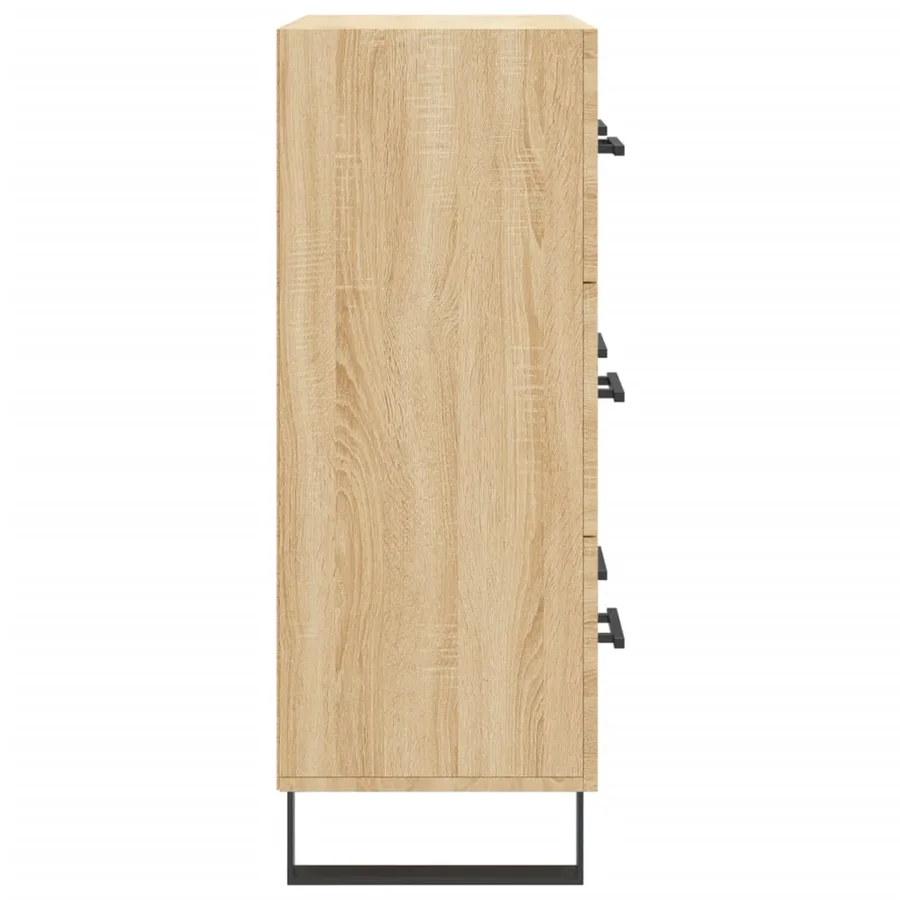 Buffet chêne sonoma 69,5x34x90 cm bois d'ingénierie - 7
