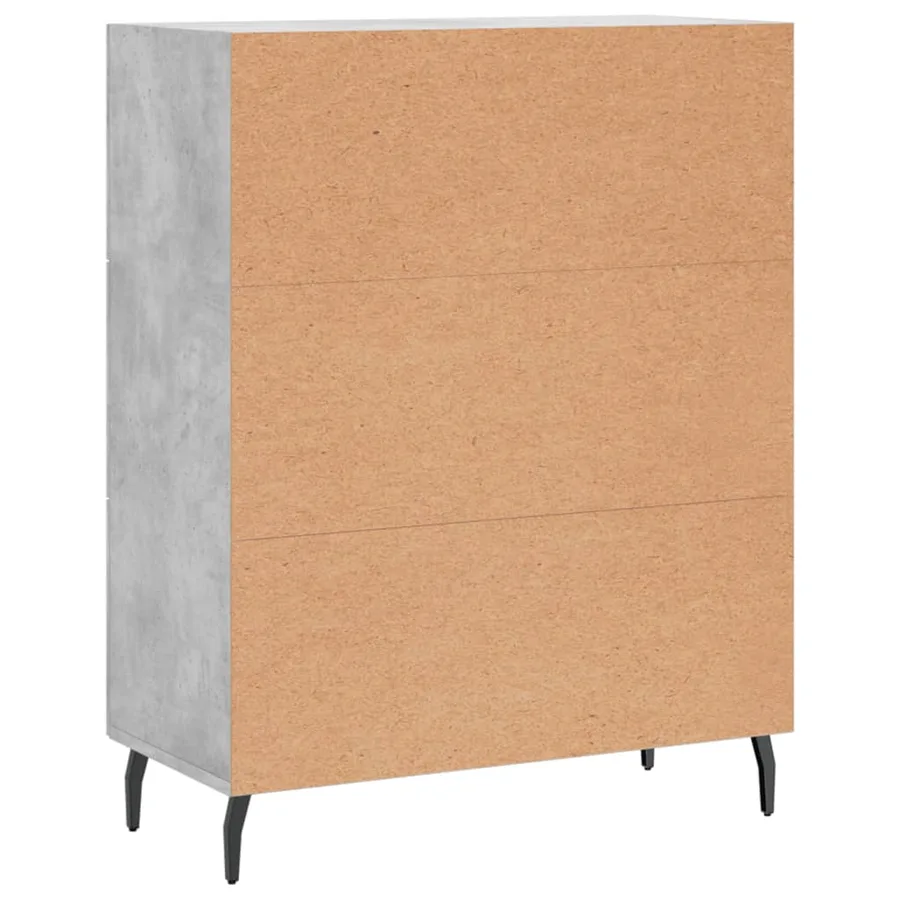 Buffet gris béton 69,5x34x90 cm bois d'ingénierie - 8