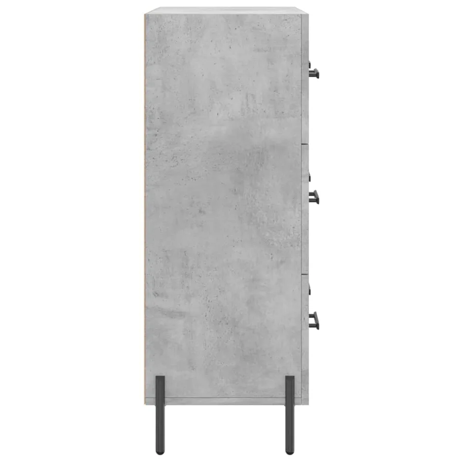 Buffet gris béton 69,5x34x90 cm bois d'ingénierie - 7