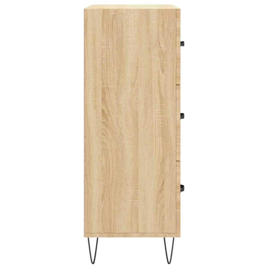 Buffet chêne sonoma 69,5x34x90 cm bois d'ingénierie - 7