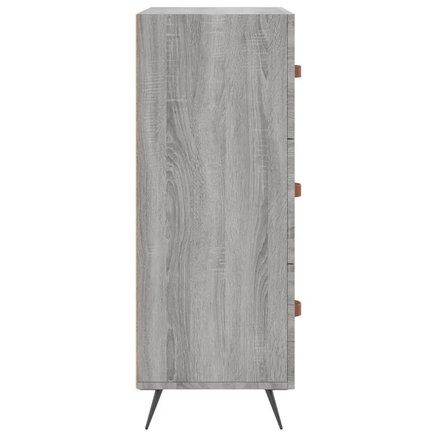 Commode sonoma gris 69,5 x 34 x 90 cm bois d'ingénierie - 7